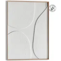 Reinders - Connected Relief Art Schilderij - 70 x 50 cm - Wit