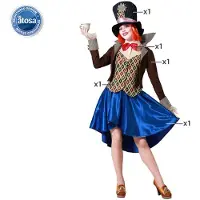 Atosa Crazy Hat Woman Costume Bruin XS-S Kinderen