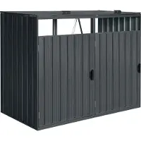 Axi Owen metalen Containerombouw Antraciet - 2 containers
