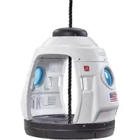 Step2 Space Capsule Schommel 2-in-1 ontwerpen, schommel of stationair speelhuis | Dubbele schommel space capsule zwart/wit, binnen of buiten voor 2 kinderen | kinderschommel voor in de tuin