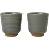 Broste Copenhagen Miko mok 15 cl 2-pack Dark green
