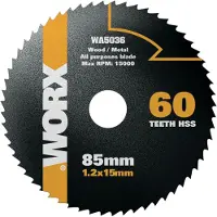 WORX Cirkelzaagblad Universeel Wa5036 - 85mm - 60t - Hss