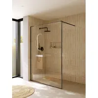 Riho Define 400 Inloopdouche Met Profiel 140cm - Gunmetal - Gehard Glas - Douche, Douchewanden, Inloopdouche, Vaste Wand - 8720702249607