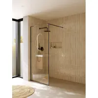 Riho Inloopdouche Define 400 Mat Gunmetal 90x200 cm Incl. Stabilisatiestang