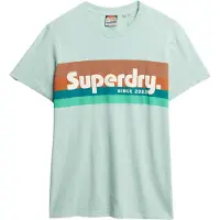 Superdry Shirt petrol / mintgroen / mandarijn / wit