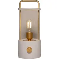 Annas collection Oplaadbare lantaarn warm wit dimbaar 1200mah incl. usb kabel 25x11 cm wit Anna's Collection