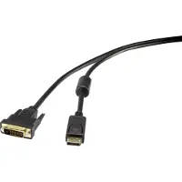 Digitus AK-340306-020-S DisplayPort-kabel DisplayPort / DVI Adapterkabel DisplayPort-stekker, DVI-D 24+1-polige stekker 2 m Zwart