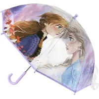 Disney Frozen Frozen 2 paraplu lila/transparant voor meisjes 71 cm - Frozen II - Doorzichtige kinderparaplu - Regenkleding/regenaccessoires
