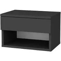 Asir Nachtkastje Nando - 29x45x32 cm - MDF/zwart
