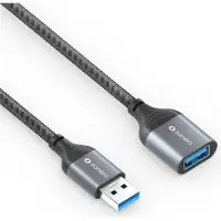 Sonero USB 3.0 kabel - A/A verlenging - aluminium space grijs/zwart - 1,50m