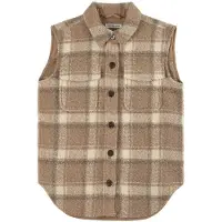 DESIGNERS REMIX Gilet - Wol/Polyester - G Jayden - Beige Check - - 12 jaar (152) - Gilets