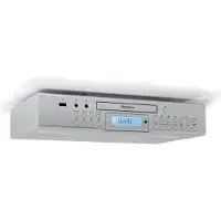 Kärcher RA 2050 FM Onderbouwradio AUX, CD, FM, USB Accu laadfunctie Zilver
