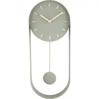 Karlsson Pendulum Charm Wandklok | Ø20cm | Jungle groen