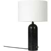 Gubi Gravity Tafellamp Black marble | White Shade | Small
