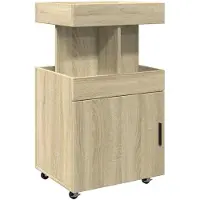 vidaXL Drankkar 50x41x89 cm bewerkt hout sonoma eikenkleurig