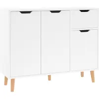 vidaXL Dressoir 90x30x72 cm bewerkt hout hoogglans wit