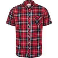 Lonsdale Shirt met korte mouwen - Brixworth - S tot 3XL - voor Mannen - rood-navy | Maat L