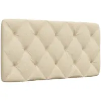 vidaXL Hoofdbordkussen 100 cm stof crèmekleurig