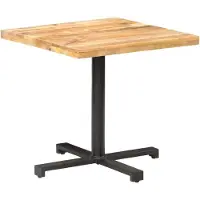 vidaXL Bistrotafel vierkant 80x80x75 cm ruw mangohout