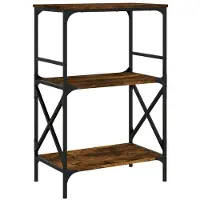vidaXL Boekenkast 3-laags 59x35x90,5 cm bewerkt hout gerookt eiken