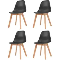 vidaXL Eetkamerstoelen zwart 4 st online kopen
