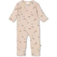 Feetje boxpak Boat beige Jongens Stretchkatoen Ronde hals All over print - maat 86