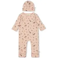 Feetje geschenkset boxpak + muts met all over print roze Meisjes Stretchkatoen Ronde hals - maat 44