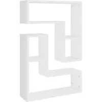 vidaXL Wandschappen 2 st 50x15x50 cm bewerkt hout wit