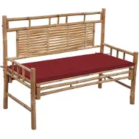 vidaXL Tuinbank met kussen 120 cm bamboe
