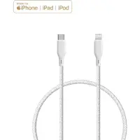 Upström Ëssentials by USB-C naar MFi Lightning - Oplaadkabel 1.2m – Snelladen 27W – Voor iPhone 14 / 13 / 12 / 11 / XR / XS / X – Extra Sterk & Gerecycled