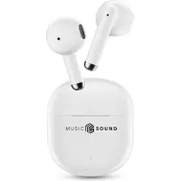 Music Sound Muziek, Geluid, BTMSTWSBREEZEW, True Wireless Stereo (TWS), Gesprekken/muziek, 64 GB, Koptelefoon met microfoon, Wit