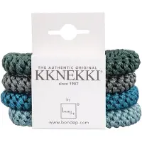 Kknekki Haargummis - 4er-Pack - Blau/Grün - - One Size - Haarschmuck