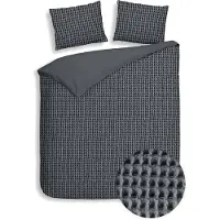 Heckett & Lane Vafala Dekbedovertrek Steel-Grey Percal-260 x 200 / 220 cm | Extra Breed
