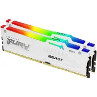 Kingston FURY Beast RGB Wit 32GB Kit (2x 16GB) DDR5-6000 EXPO DIMM-hoofdgeheugen, CL30-36-36, 1,4V