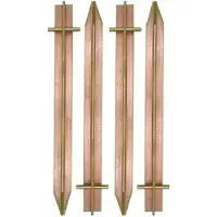AMANKA 4 Stuks Stevige Tentharingen 30 cm - Gegalvaniseerd Staal - Stalen Grondnagels met T-Profiel