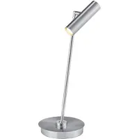 HELL LED-bureaulamp Tom, dimbaar, alu / grijs / zink, Woon-/ Eetkamer, metaal, Modern, LED tafellamp