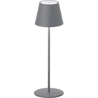 FH Lighting LED buitentafellamp Cosenza met accu RGBW Cosenza, dimbaar, alu / grijs / zink, Woon-/ Eetkamer, metaal, Modern