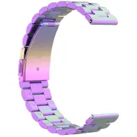 König Design Vervangingsarmband voor Huawei Watch GT 3 42 mm, roestvrijstalen band met lus, kleur: multicolor