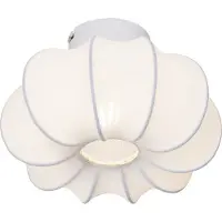 QAZQA Japandi Plafondlamp Wit 27cm - Plu Asyesha