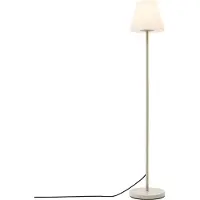 QAZQA Buiten vloerlamp beige met witte kap IP65 - Virginia