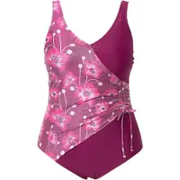 Ulla Popken Badpak braam / lila gemêleerd / pink