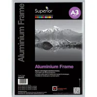 SECO fotolijst A3 - 29.7 x 42cm - zilver geborsteld aluminium - 11mm frame