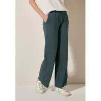 Cecil Dames Wide Legs jersey broek - Groen - XL
