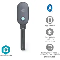 Nedis SmartLife Vochtmeter – Bluetooth – IP55 – App-bediening – Voor Planten – Wit