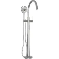Brauer TWEEDEKANS - Edition Vrijstaande Badkraan - 3 Standen Handdouche - Chroom - Messing - Kranen, Badkranen, Vrijstaande Badkranen