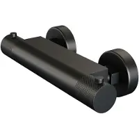 Brauer Carving Opbouw Douche Thermostaatkraan Mat Zwart - Messing - Kranen, Douchekranen, Douchethermostaten - 8720724517975 - Kranen, Douchekranen, Douchethermostaten