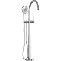 Brauer Edition Vrijstaande Badkraan - 3 Standen Handdouche - Geborsteld RVS PVD - Messing - Kranen, Badkranen, Vrijstaande Badkranen - 8720724519160