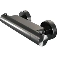 Brauer Edition Douchethermostaat Geborsteld Gunmetal PVD - Messing - Kranen, Douchekranen, Douchethermostaten - 8720724517272 - Kranen, Douchekranen, Douchethermostaten