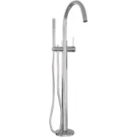 Brauer TWEEDEKANS - Carving Vrijstaande Badmengkraan Met Staafhanddouche Chroom - Kranen, Badkranen, Vrijstaande Badkranen