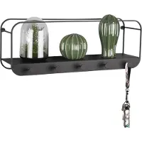 Mirrors & More Kapstok Linda 5 haken B 50 cm zwart